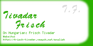 tivadar frisch business card